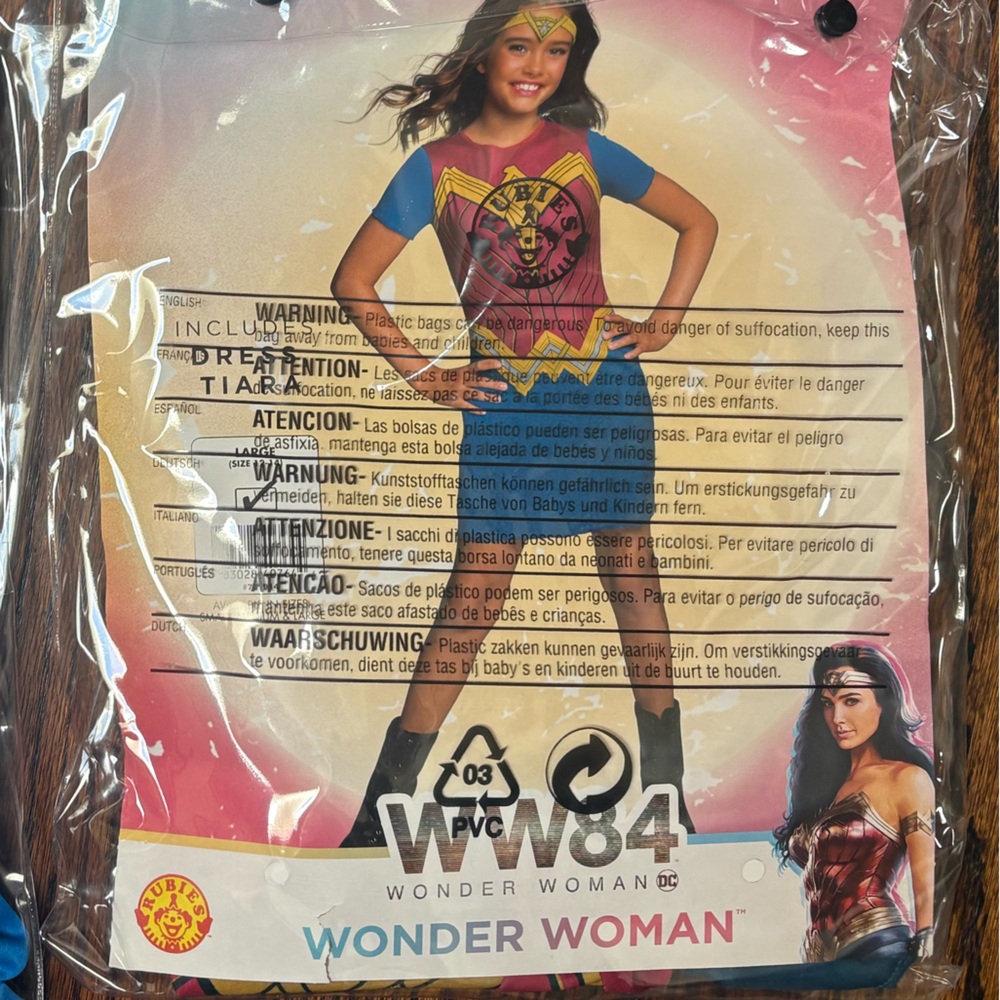 Wonder Woman Costume for girls size 12-14